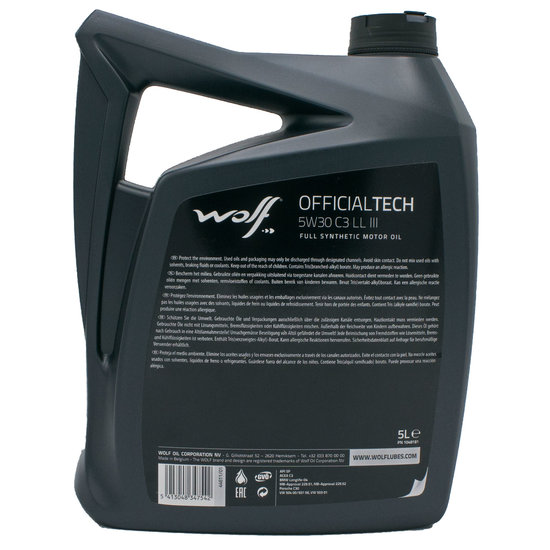 Wolf Officialtech 5W30 C3 LL III 5 Liter 1048181 (2)