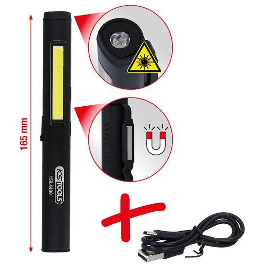 KS Tools COB-LED-inspectielamp UV-spot laserpointer 150.4400 (2)