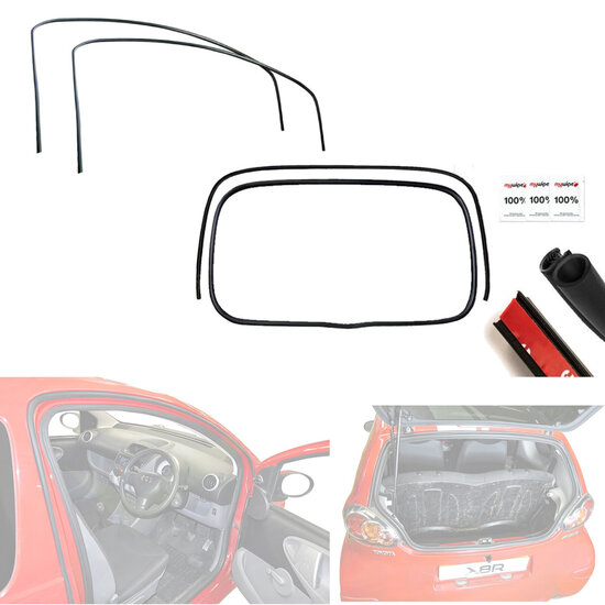 Toyota Aygo Peugeot 107 Citroen C1 3 Deurs Achterklep Water Lekkage Reparatie Kit X8R0190