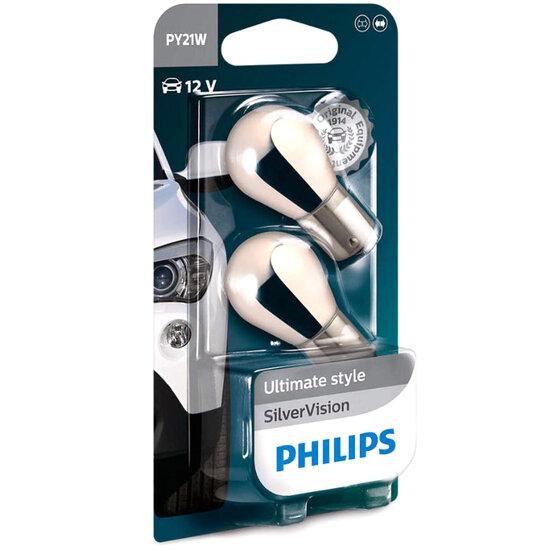 Philips PY21W SilverVision 21W 12V 12496SVB2 Autolampen