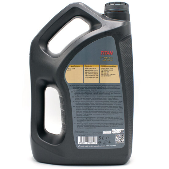 Fuchs Titan GT1 Flex C23 SAE 5W-30 BluEV Motorolie 5 Liter 601890550 (3)