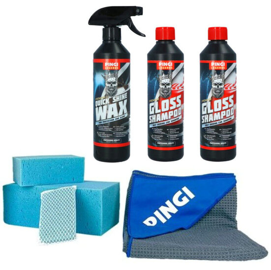 Pingi Car Care Schoonmaakset Glans 7-delig 1836033