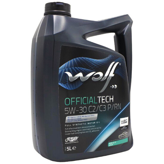 Wolf Officialtech 5W30 C2/C3 P/RN Motorolie 5 Liter 1052550 (2)