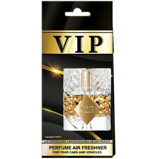 Caribi VIP 123 Luxe Dames Heren Autoparfum Geurhanger VIP123