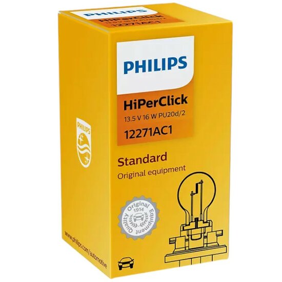 Philips PCY16W HiPerClick Oranje 16W 12V 12271AC1 Autolamp