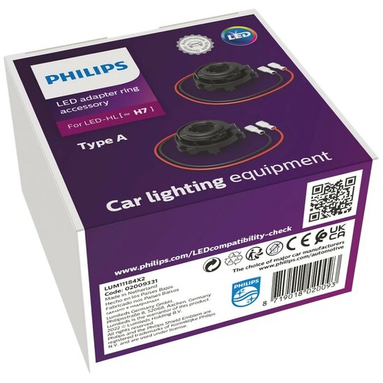 Philips LED-adapterringen Type A H7 LED Koplamp Accessoires 11184X2