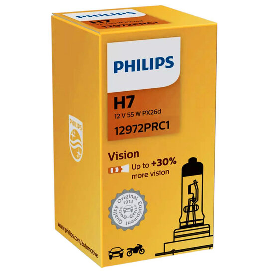 Philips H7 Vision 55W 12V 12972PRC1 Autolamp