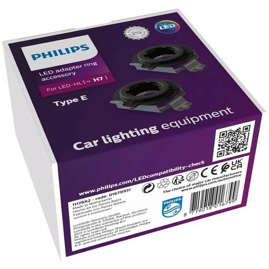 Philips LED-adapterringen Type E H7 LED Koplamp Accessoires 11178X2