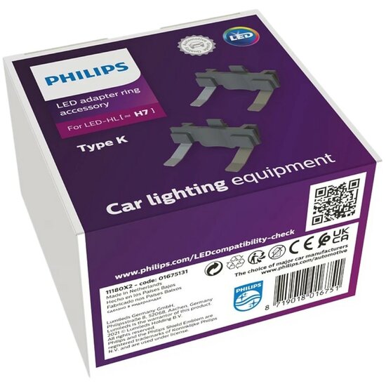 Philips LED-adapterringen Type K H7 LED Koplamp Accessoires 11180X2