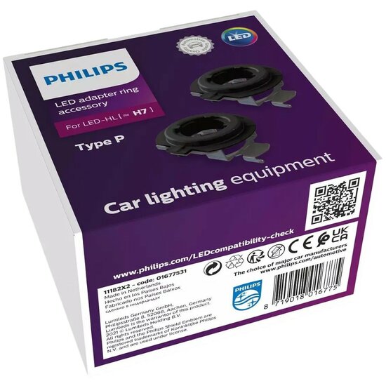 Philips LED-adapterringen Type P H7 LED Koplamp Accessoires 11182X2