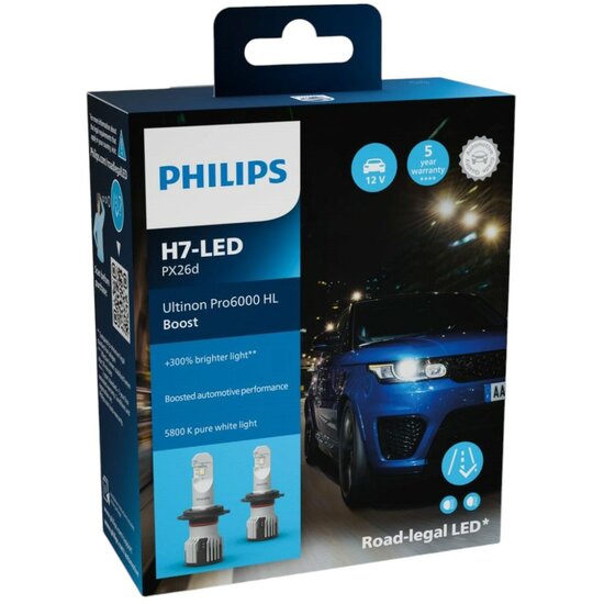 Philips H7-LED Ultinon Pro6000 Boost 11972U60BX2 LED Lampen (4)