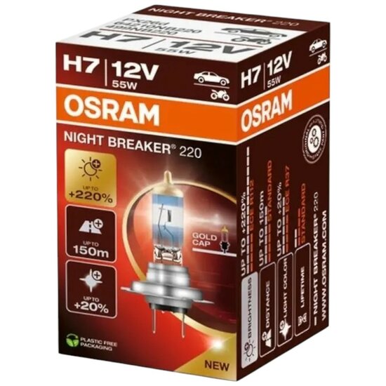 Osram H7 Night Breaker 220 +220% 64210NB220 Autolamp