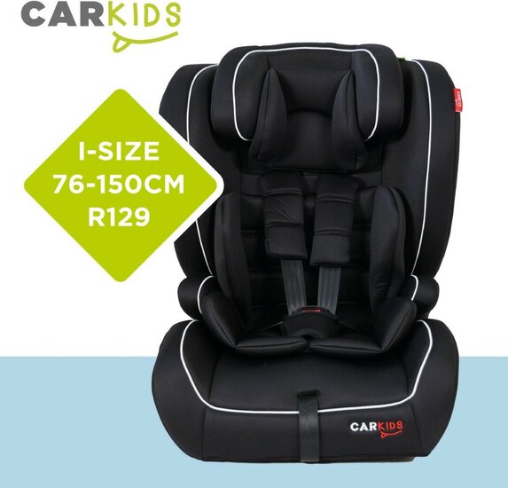 Carkids I-Size Autostoeltje Luca 76-150cm Zwart Wit (8)