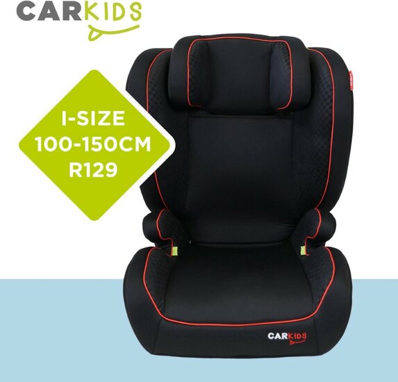 Carkids I-Size Autostoeltje Frankie 100-150cm Zwart/Rood (8)