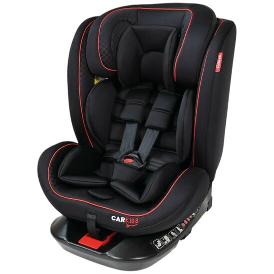 Carkids I-Size Autostoeltje Darcy 360&deg; Draaibaar 40-150cm Isofix Zwart/Rood