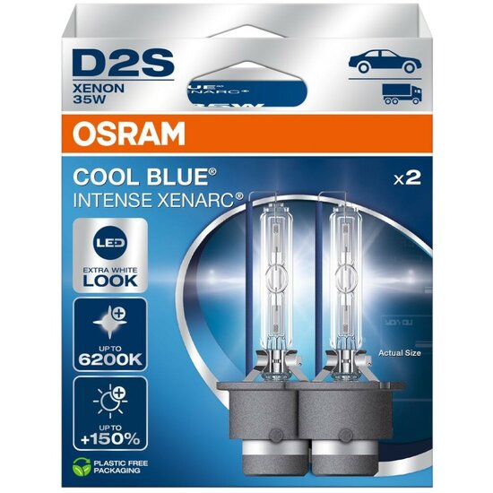 Osram D2S Cool Blue Intense Xenarc +150% NextGen Xenonlampen 66240CBN-2HB