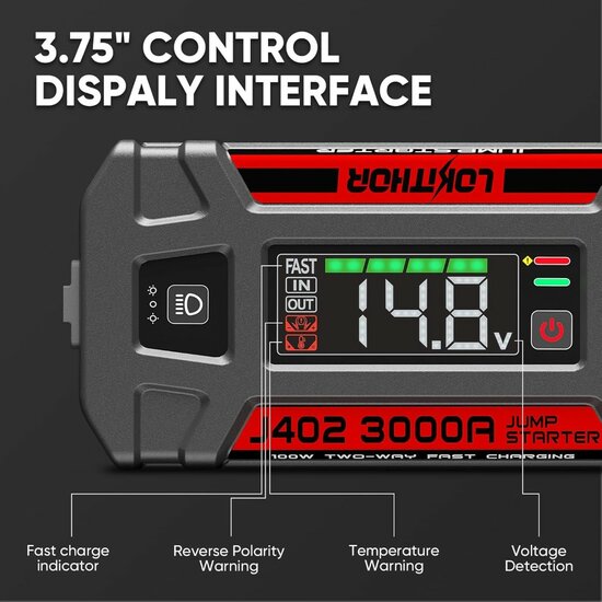 Lokithor J402 12V 3000A Lithium Jumpstarter (7)