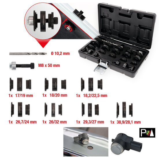 KS Tools Gatenponsset PDC-sensoren 23-Delig 140.2650 (2)