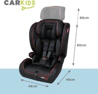 Carkids I-Size Autostoeltje Luca 76-150cm Zwart Rood (7)