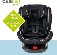 Carkids I-Size Autostoeltje Darcy 360&deg; Draaibaar 40-150cm Isofix Zwart/Wit (12)